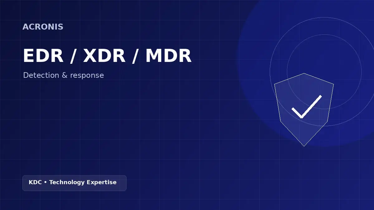 Acronis EDR XDR MDR